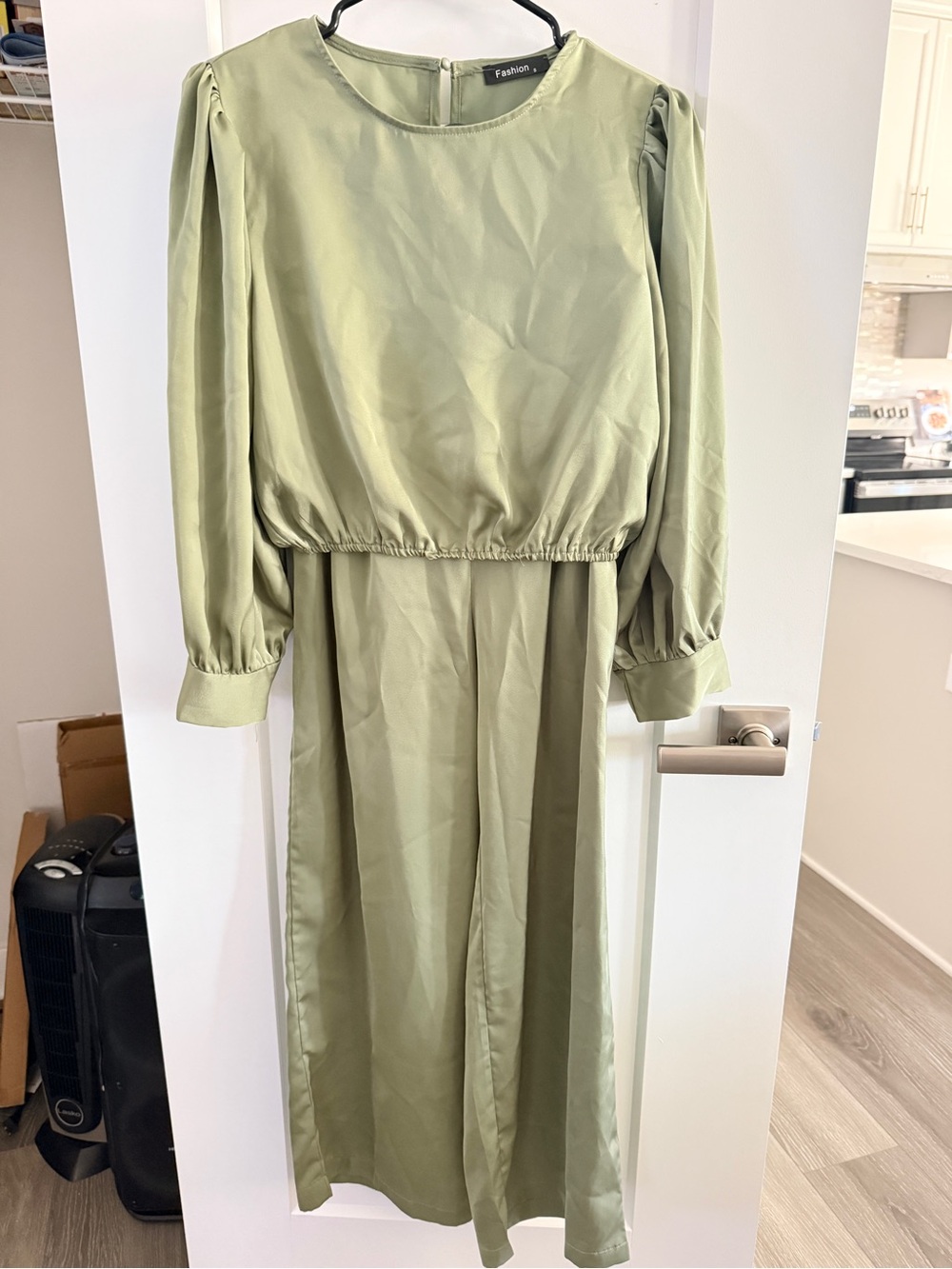 Sage olive Green 2 piece wide leg pant set